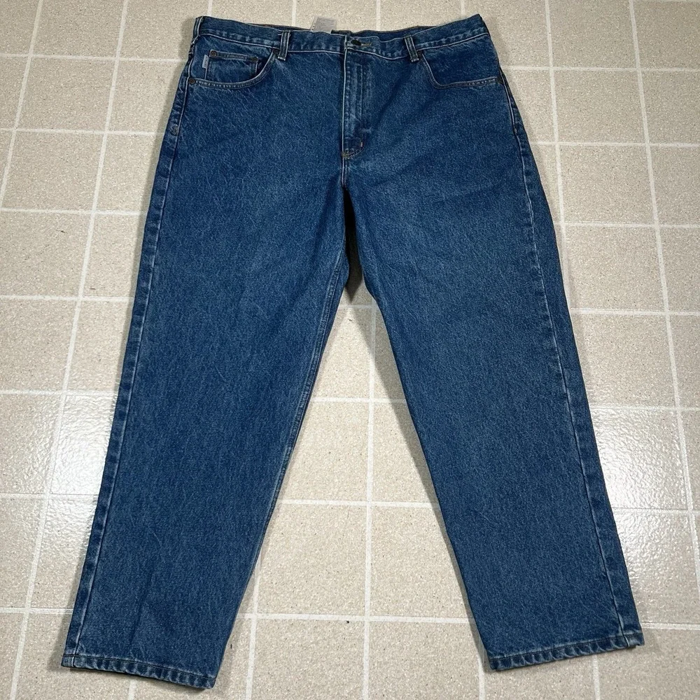 Carhartt Jeans 38x29 Mens 100% Cotton Tapered Leg B17DST Workwear - Picture 4 of 10